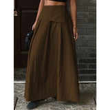 2025 Autumn Women Solid Slim Fishtail Skirt Spring In Elegant Fashion High Waist Fold Skirts Lady Causal Street Short Dress Sexy