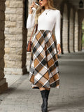 Elegant plaid skirt
