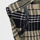 New-Border European American Women's Fashion Black and White Plaid Woolen Large Pocket Long Skirt Ha